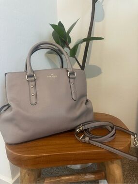kate spade larchmont pebbled leather satchel with detachable strap